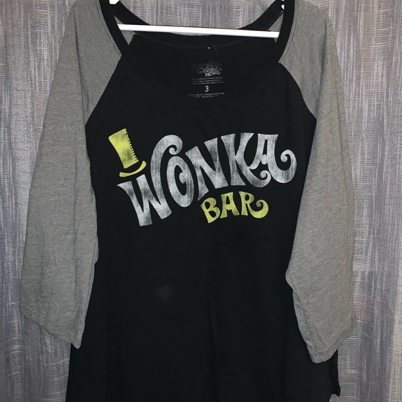 3/4 Sleeve Willy Wonka T-shirt size 3